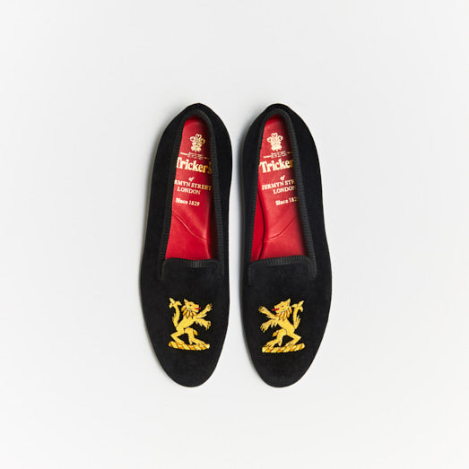 VICTORIA / BLACK VELVET LION (HALF RUBBER SOLE)