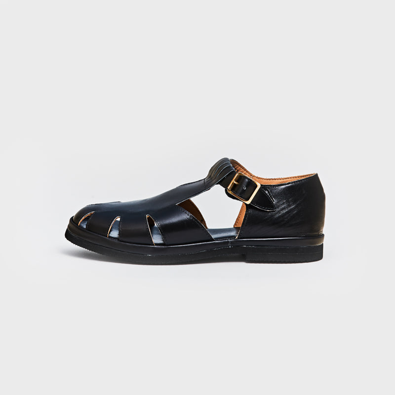 【EXCLUSIVE】LEWES / BLACK CALF (RUBBER SOLE)
