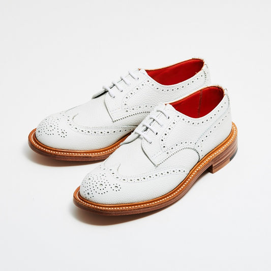 L5679 ANNE / WHITE SCOTCH GRAIN (LEATHER SOLE)