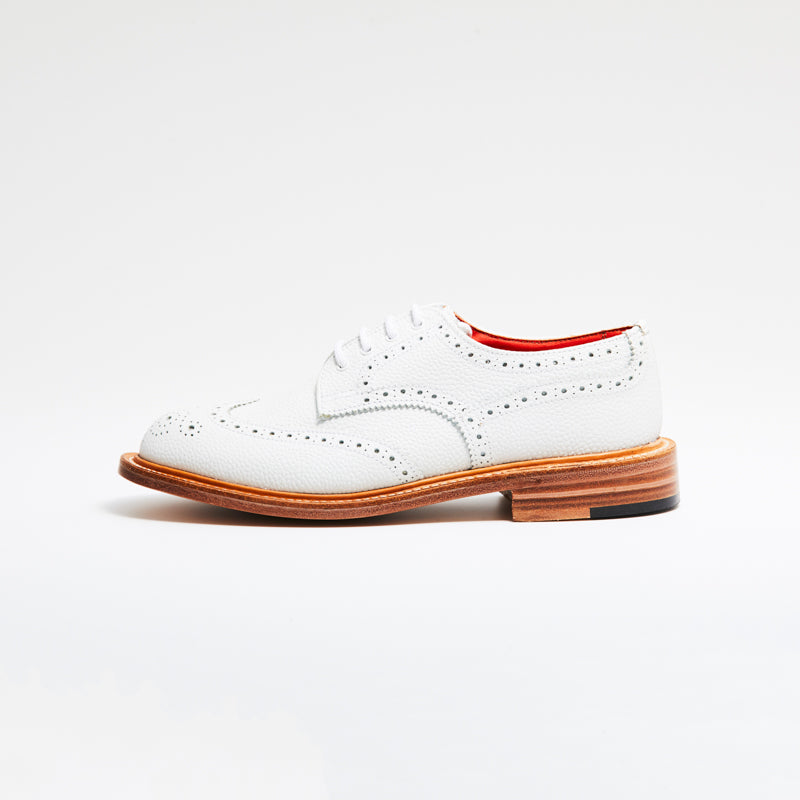 L5679 ANNE / WHITE SCOTCH GRAIN (LEATHER SOLE)