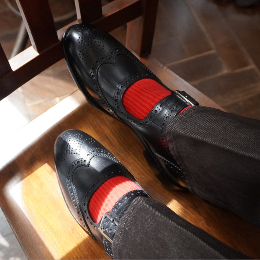 カジュアルシューズ | 98996 / BLACK CALF (LEATHER SOLE) - Jalan カジュアルシューズ | 98996 / BLACK CALF (LEATHER SOLE) - Jalan