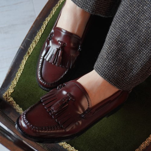 Bass タッセルローファー ローファー | 41020 ESTHER / WINE (LEATHER SOLE) - G.H.BASS